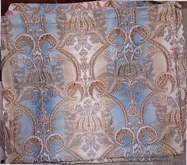 Beautiful Custom Made Sateen Brocade King Coverlet 96" x 106"