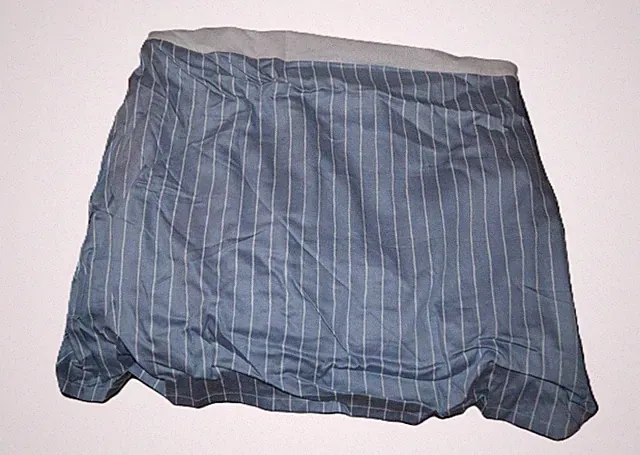 CHARTER CLUB Blue & White Pinstripe FULL BEDSKIRT NEW Bed Skirt 16" Drop