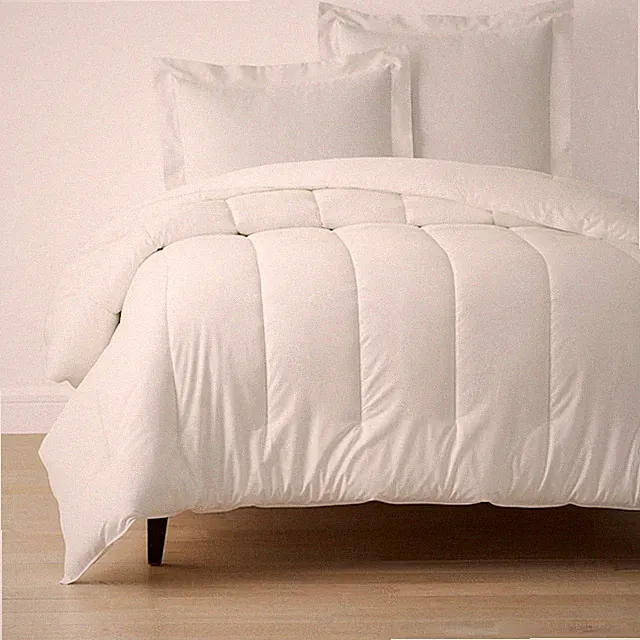 Classic Smooth Sateen Solid Comforter - White, Full...