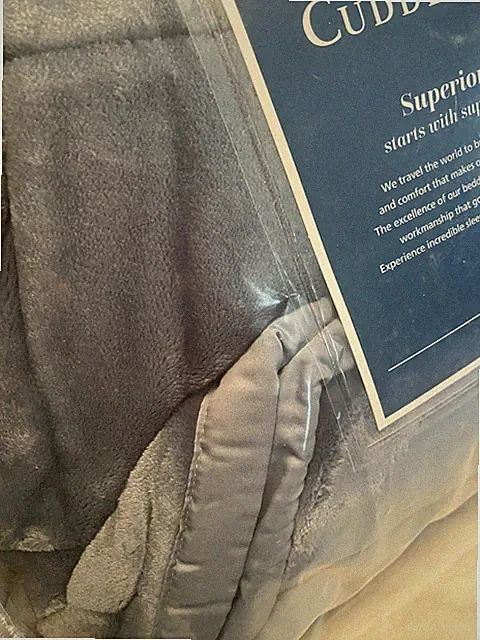 Cuddledown Sateen Oversized Blue Queen Blanket Comforter Excellent!