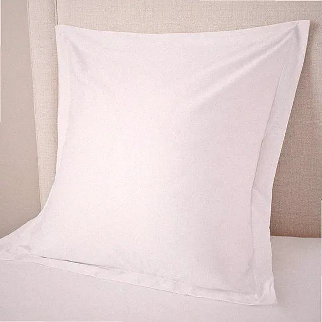 European Square Pillow Shams Set Of 2 Pillowcase Euro Shams 24X24 White Pillo...