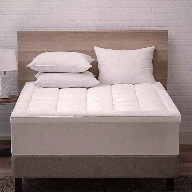Hudson Park Collection H2677 White My Plush Mattress Topper Size QUEEN