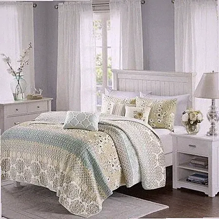 Madison Park Multicolor 6pc Willa Cotton Printed Reversible King Coverlet Set
