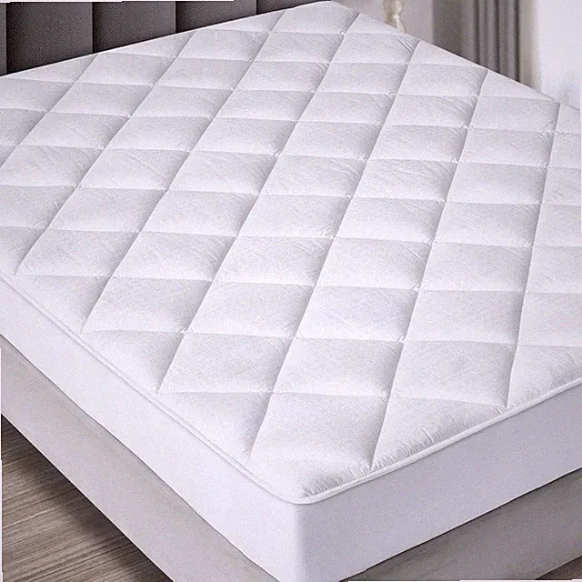 MAXI Queen Size Cotton Sateen Mattress Pad - Soft, Breathable & Protective Cover
