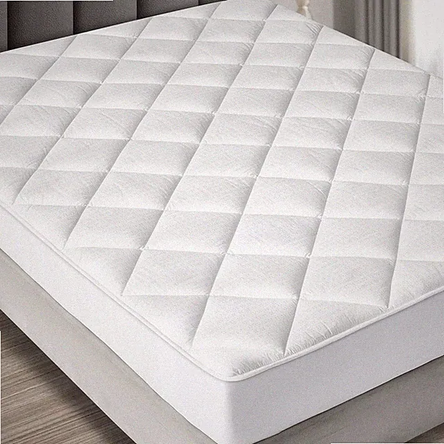 MAXI Short Queen Down Alternative Mattress Pad Topper - 100% Cotton , 300 Thread
