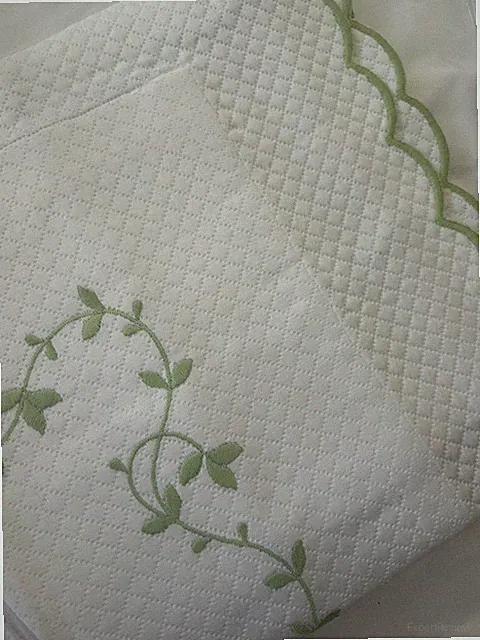 NIP Made in Italy Cotton Sateen Twin Duvet & One Embroidered Pique Standard Sham