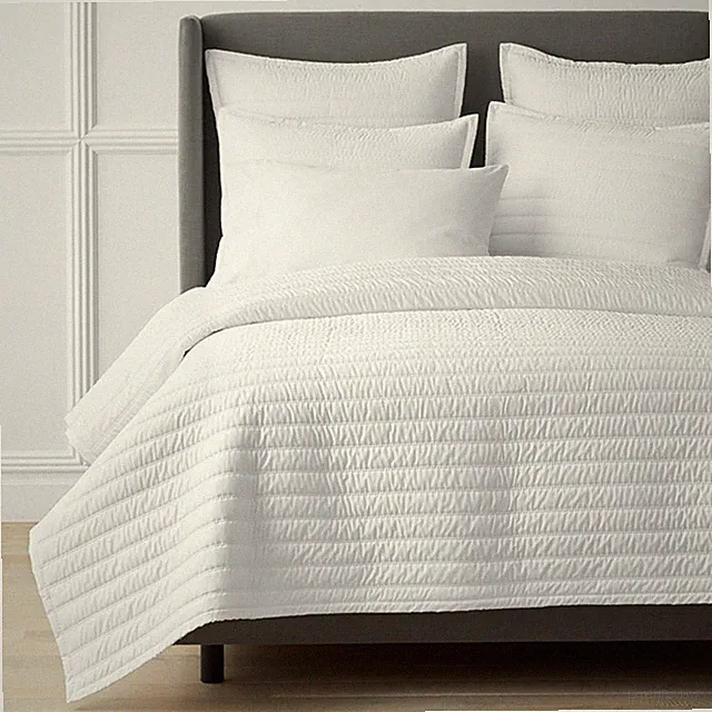 Premium Smooth Wrinkle-Free Sateen Quilted Coverlet - White, Full...