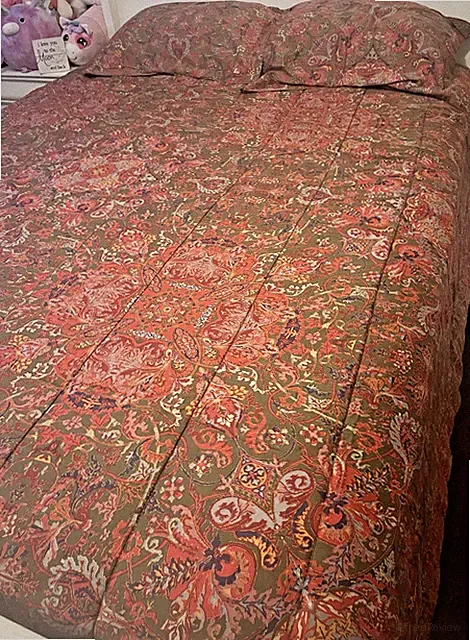 RALPH LAUREN GALAHAD Full/Queen Comforter & 2 Shams Red Paisley Cotton Sateen