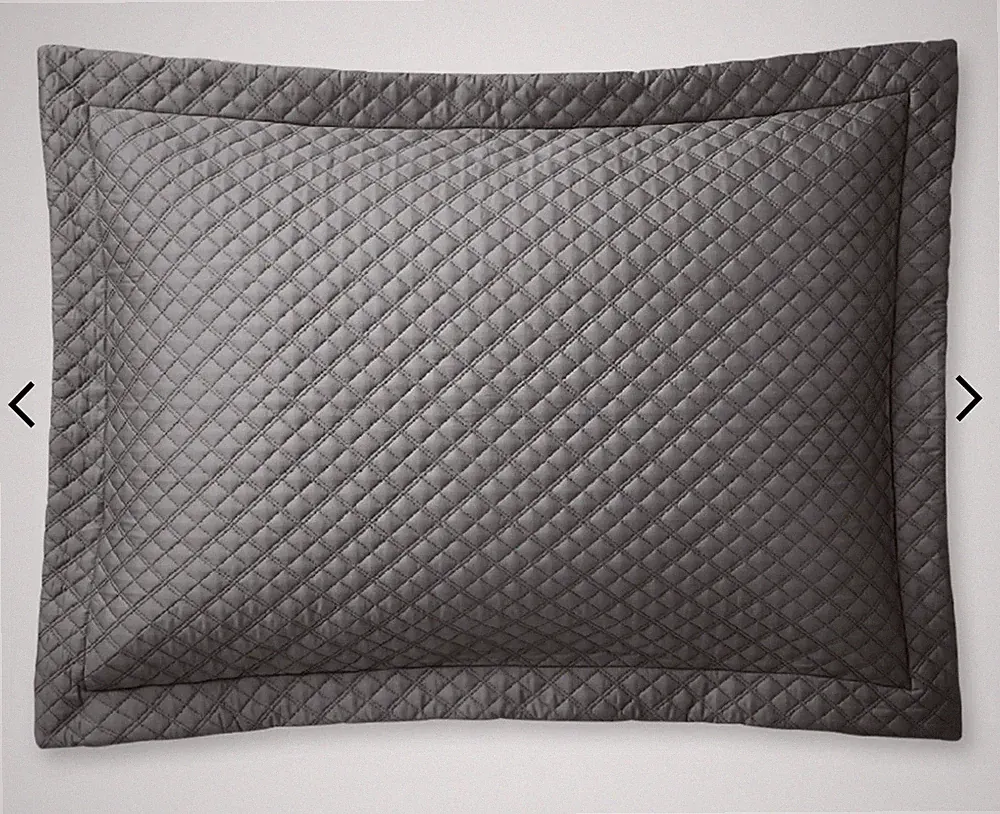 RALPH LAUREN RL Gray QUILTED SATEEN ARGYLE