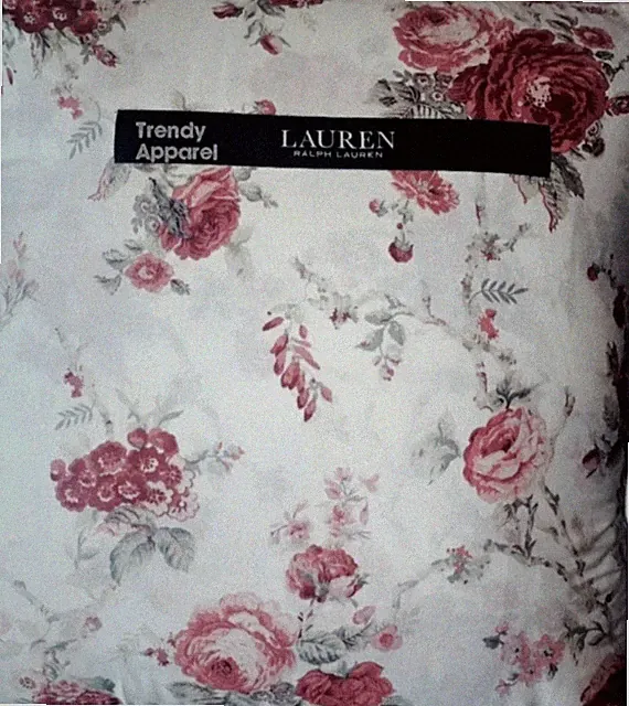 Ralph Lauren Sofia, Cotton Sateen, Reversible KING Comforter Set, 3 Piece