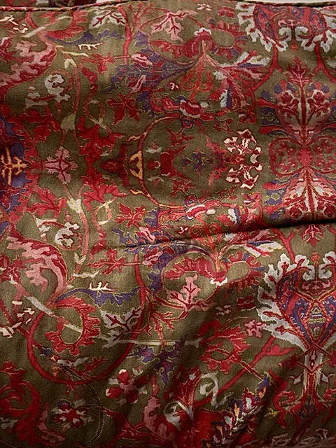 RARE Ralph Lauren GALAHAD Red *FULL QUEEN Bedspread COMFORTER Sateen Paisley