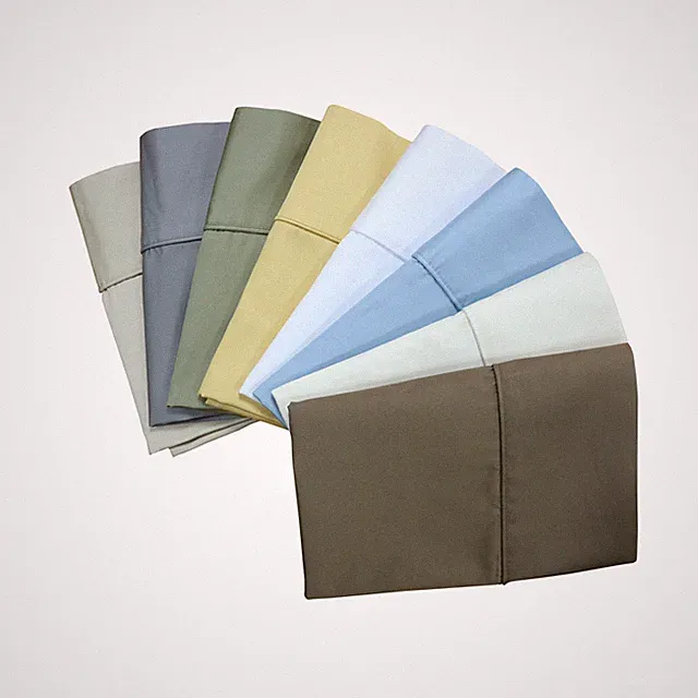 Set Of Two Sateen Weave Pillowcases 1000 Thread Count Solid 100% Cotton