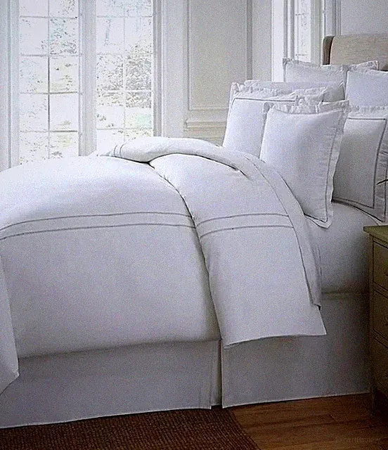 Southern Living Heirloom Sateen Queen Bedskirt 60 x 80 18" Drop White 500 TC NWT
