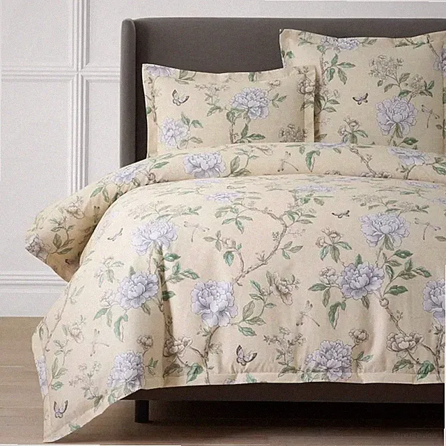 TCS Legends Hotel Peony Garden Premium Smooth Wrinkle-Free Sateen Duvet Cover