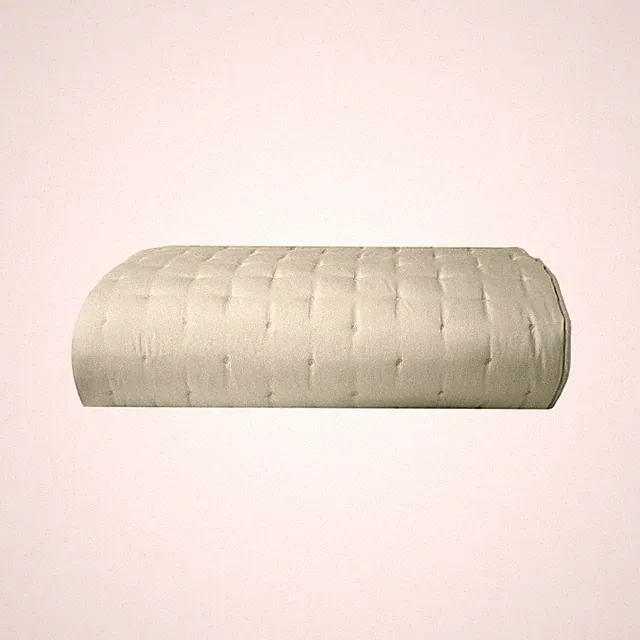 TRIOMPHE QUILTED COVERLET BY YVES DELORME FRANCE, COTTON SATEEN , LIGHT WEIGHT